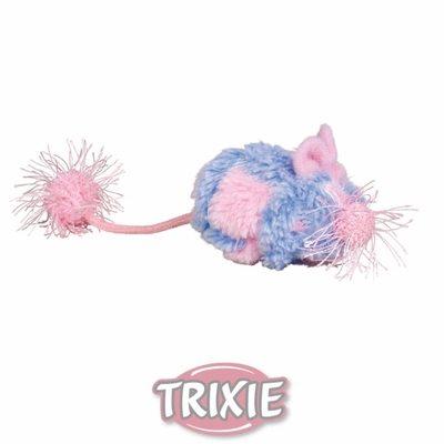 Trixie Игрушка для кошек Мышь светло-голубая/розовая