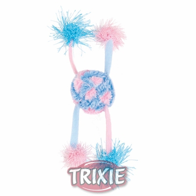 Trixie Игрушка для кошек мяч светло-голубой/розовый