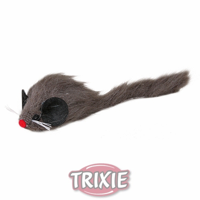 Trixie Игрушка для кошки Мышь коричневая пушистая 7см