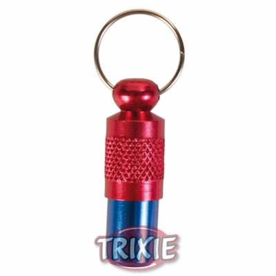 Trixie Медальон-адресник цветной для собак сине/красный