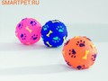 I.P.T.S. Игрушка для собак "Мячик с отпечатками лап и косточек", винил
