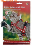 I.P.T.S. Шлейка для котят нейлоновая красная с сердечками